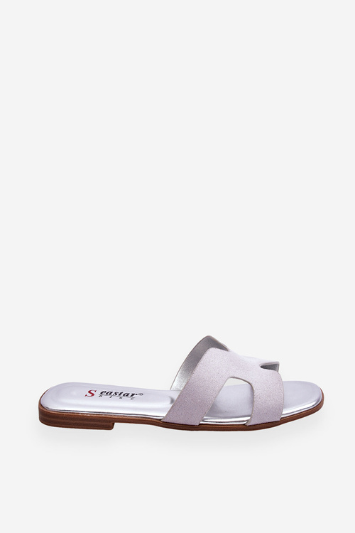 Women's Classic Suede Slippers Grey Evana