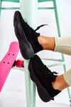 Buty Sportowe Wsuwane Damskie Czarne Dalmiro