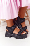 Sandals On A Chunky Platform Black Fly High