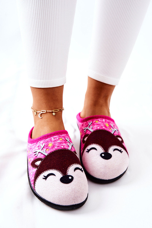 Warming slippers Reindeer Pink Taffy