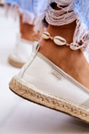 Espadryle Damskie Klasyczne Biało-Szare Big Star JJ274951