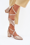 Heels Made Of Eco Leather Gold Sergio Leone SK830