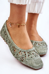 Openwork Fashionable Ballerinas Green Thiago