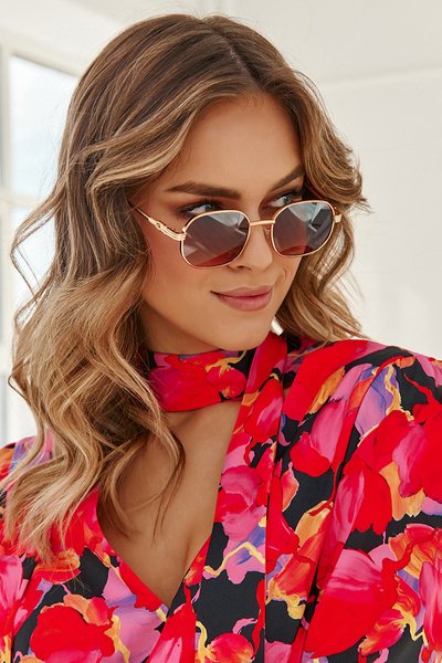 Trendy Sunglasses Ful Vue V160049 Gold-Brown