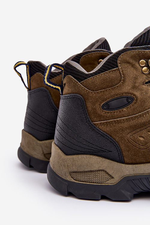 Buty Trekkingowe Trapery Męskie Ciemnozielone Fontanoe 85-915