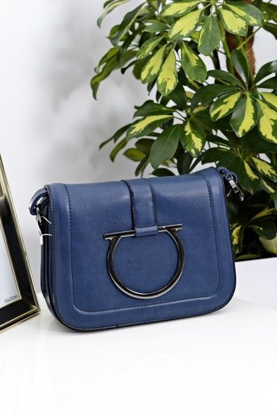 Women's Navy Blue Shoulder Handbag Letterpack