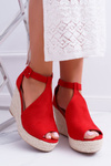 Women's Sandals On Platform Platform Anchor Red Begest