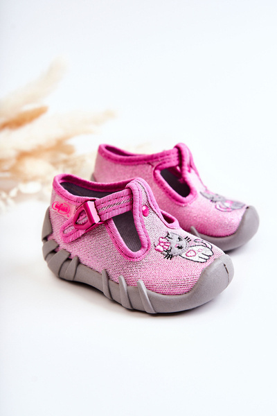 Buty Papcie Kotek Różowe Befado 110P433