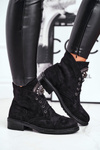 Women's High Boots Warm Suede Black Hondus