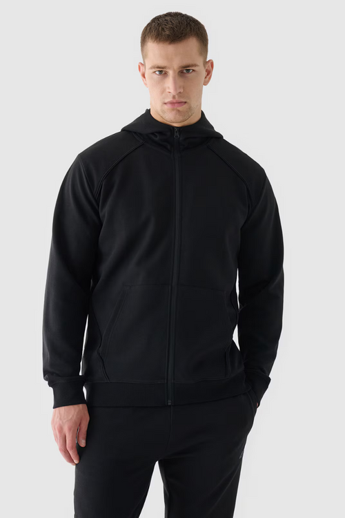Men's Hoodie Zip 4F Black 4FWAW24TSWSM1256-20S