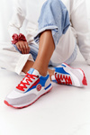 Buty Sportowe Memory Foam Big Star Biało-Niebieskie HH274526 