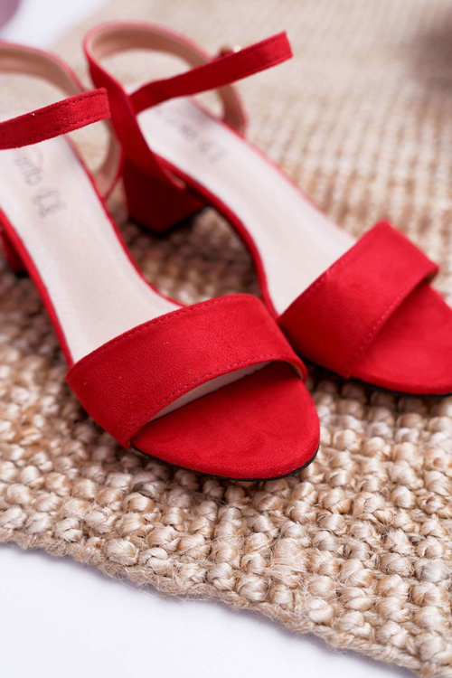 Women's Suede Red Galisa Sandals