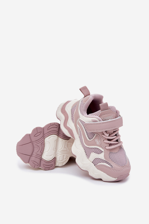 Children's sneakers on thick sole pink Lianees