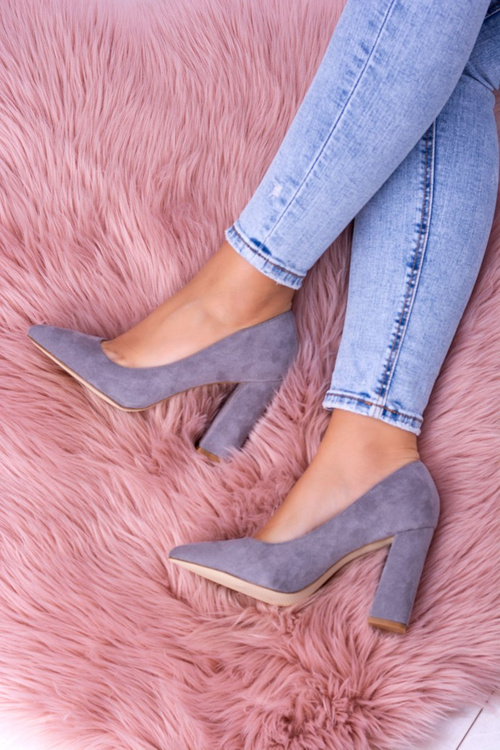 Women's Suede Grey Celine Stiletto pumps