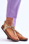 Flip Flops Sandals On Cork Platform Golden Naomi