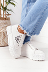 Women's Sneakers On A Platform White Big City Life