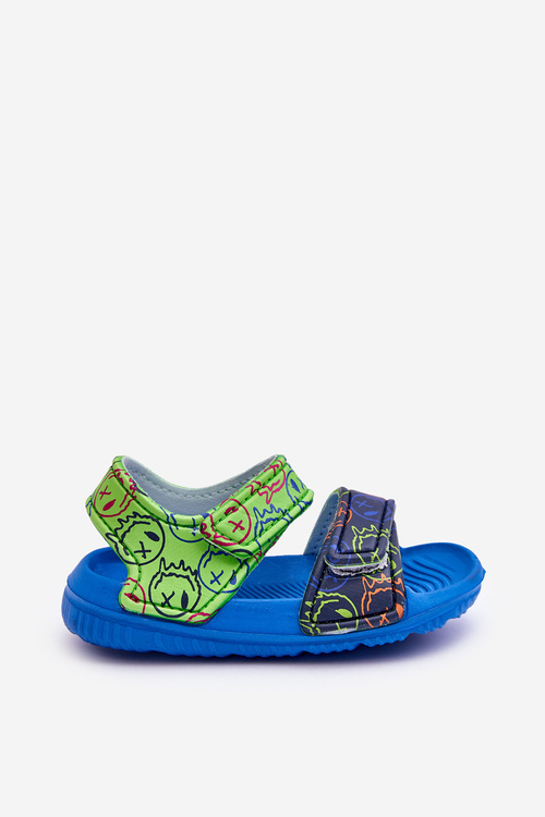 Children's Foam Light Patterned Sandals Blue-Green Malaga