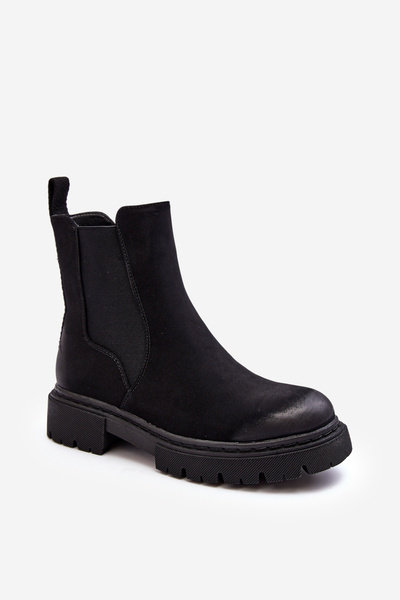 Women's Lined Zip-Up Ankle Boots Black Vesta