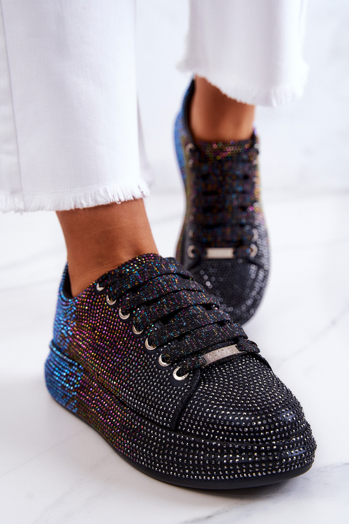 Sneakersy Buty Sportowe Dżety Czarne GOE JJ2N4050