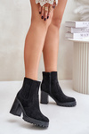Block Heels Made of Eco Suede Black Mesiella