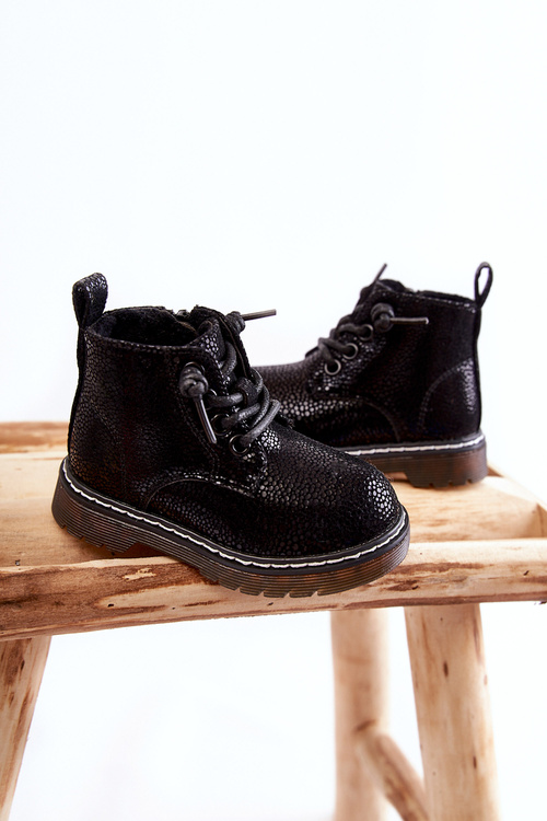 Children's Warm Boots With Zipper Black Betsy