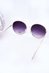 Gold Round Sunglasses With Graphite Ombre Lenses
