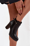 Women's ankle boots on heel with strap black Mirielle