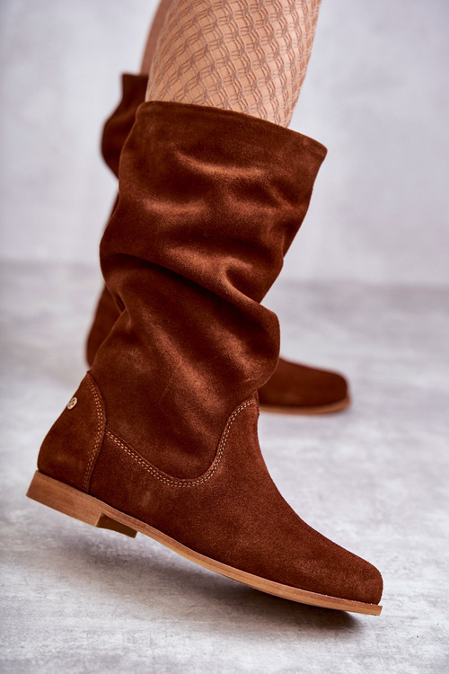 Women's suede shoes Maciejka 05057-29 Brown