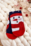 Women's Christmas Socks With Pattern snowman Navy blue