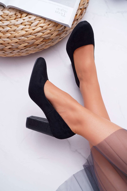 Women's Sergio Leone PB200 Suede Black Selva pumps