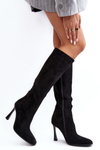Women's Heeled Fur-Lined Boots Black Isot