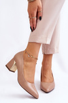Elegant Pumps On A Heel Dark beige Emma