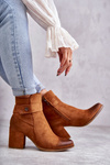 Women's Suede Booties La.Fi 260041C-SU Camel