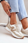 Sneakersy Buty Sportowe Damskie Beżowe Britma