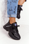 Women's Sneakers On A Chunky Sole Black Laugh