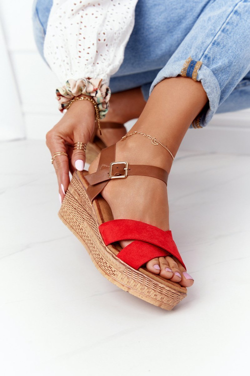 Wedge Sandals S.Barski GD-38 Red