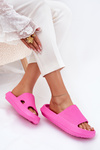 Women's Platform Slippers With Cutout Fuchsia Ameira