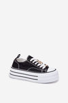 Women's Platform Sneakers With Golden Pins Black Fiorina
