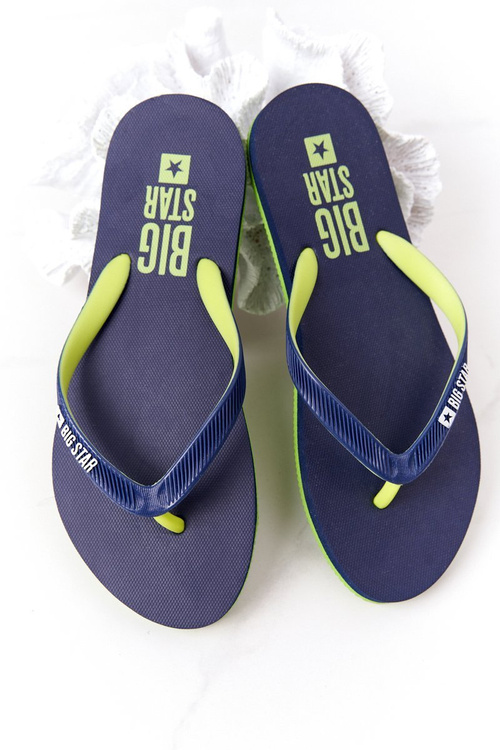 Women's Sliders Flip-Flops Big Star FF274A312 Navy