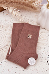 Warm Women's Socks With Wool Bear Brown