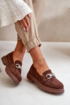 Women's Eco Suede Moccasins with Decoration Brown Wistera
