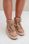 Low Snow Boots On Platform Brown Naliora
