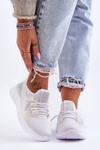 Buty Sportowe Wsuwane Damskie Białe Hold Me! JHY260