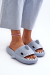 Women's Lightweight Foam Flip-Flops with Shark Motif Blue Kasila