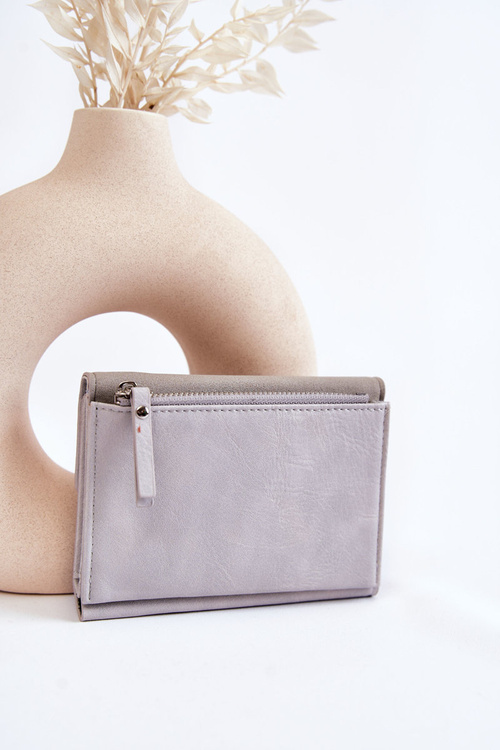 Portfel Damski Mały Magnes Szary Zaya