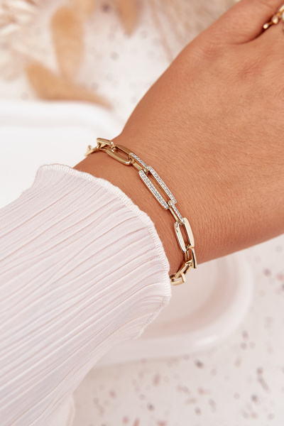 Women's bracelet chain of surgical steel gold