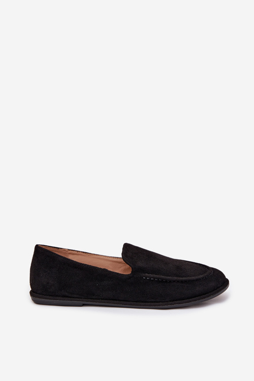 Women's Eco Suede Flat Black Moccasins Miryelle