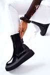 High-top Platform Boots Black Sereia