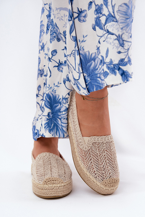 Women's Platform Espadrilles Beige Vinceza 17392
