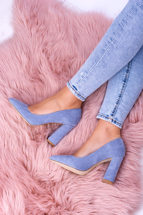 Suede Women's Blue Celine Stiletto pumps